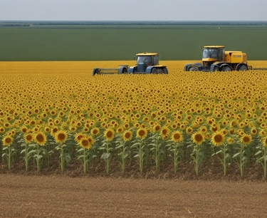 Sunflower crops have been harvested for grain production on 90% of the areas in the Orenburg region