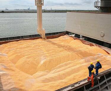 2023 年 5 月，羅斯托夫地區的海港出口了 48.5 萬噸糧食