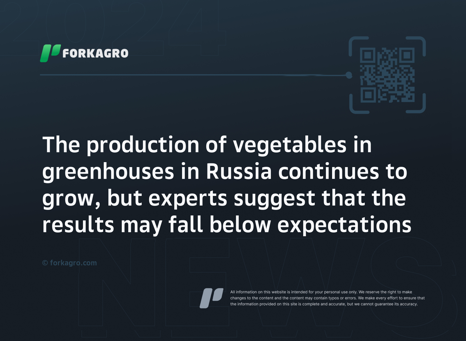 The production of vegetables in greenhouses in Russia continues to grow, but experts suggest that the results may fall below expectations