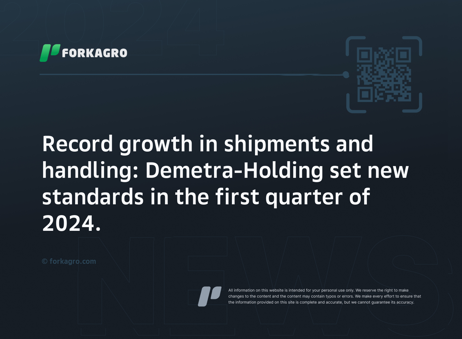 Record growth in shipments and handling: Demetra-Holding set new standards in the first quarter of 2024.