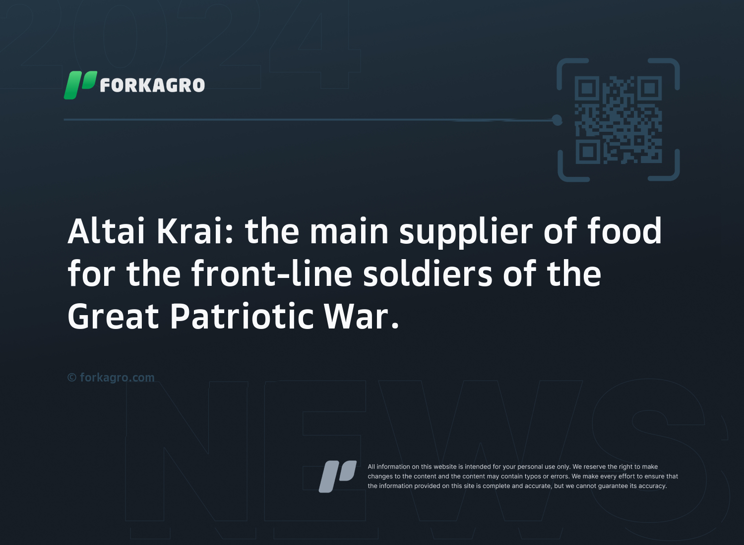 Altai Krai: the main supplier of food for the front-line soldiers of the Great Patriotic War.