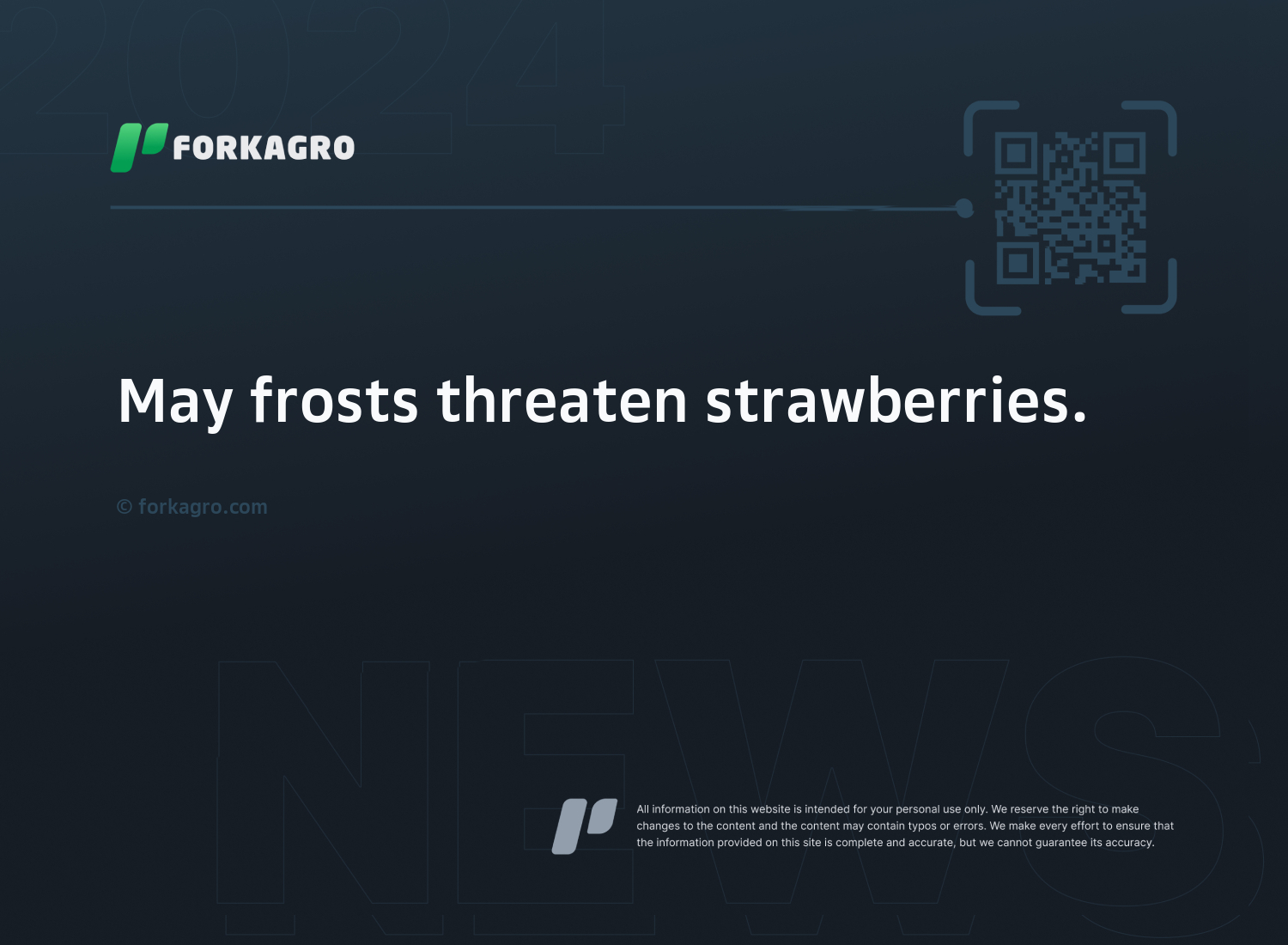 May frosts threaten strawberries.