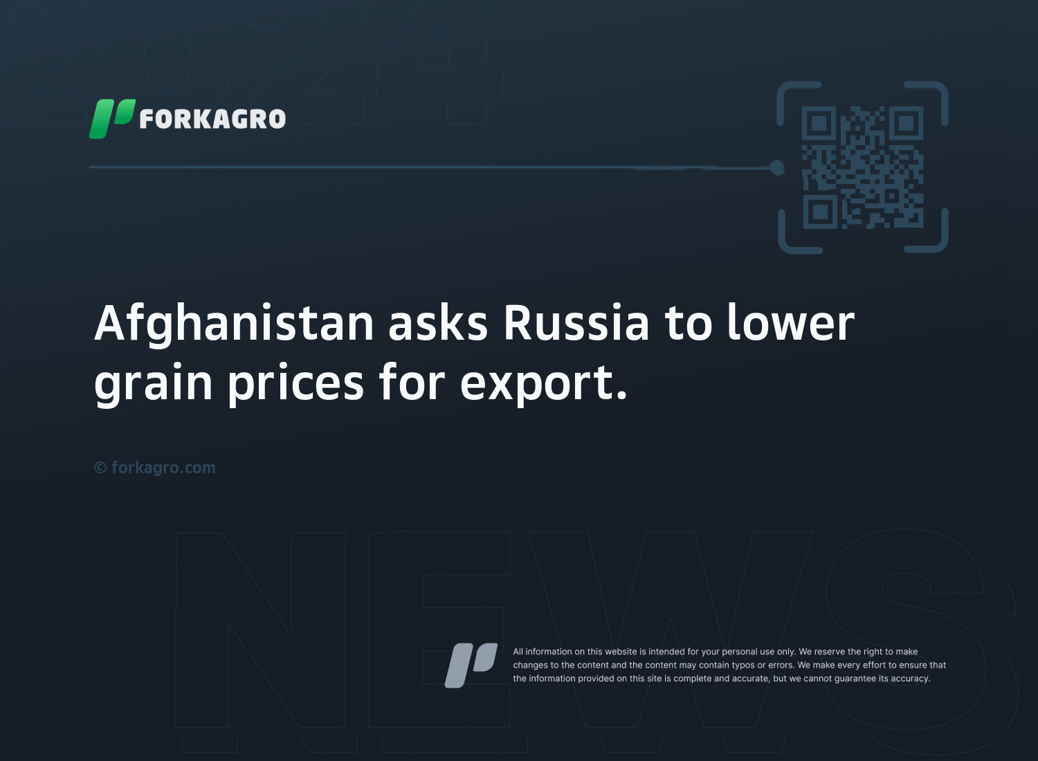 Afghanistan asks Russia to lower grain prices for export.