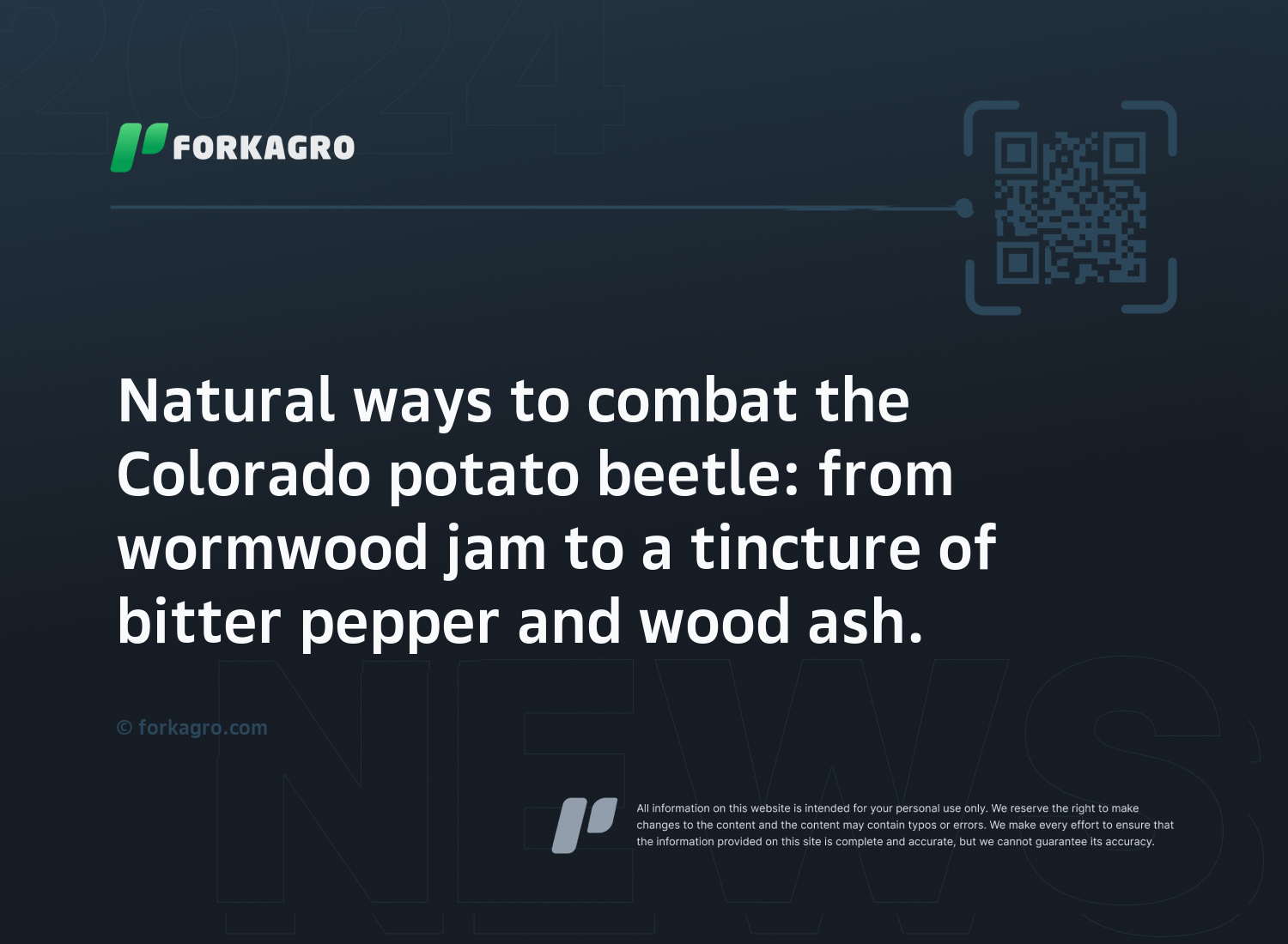 Natural ways to combat the Colorado potato beetle: from wormwood jam to a tincture of bitter pepper and wood ash.