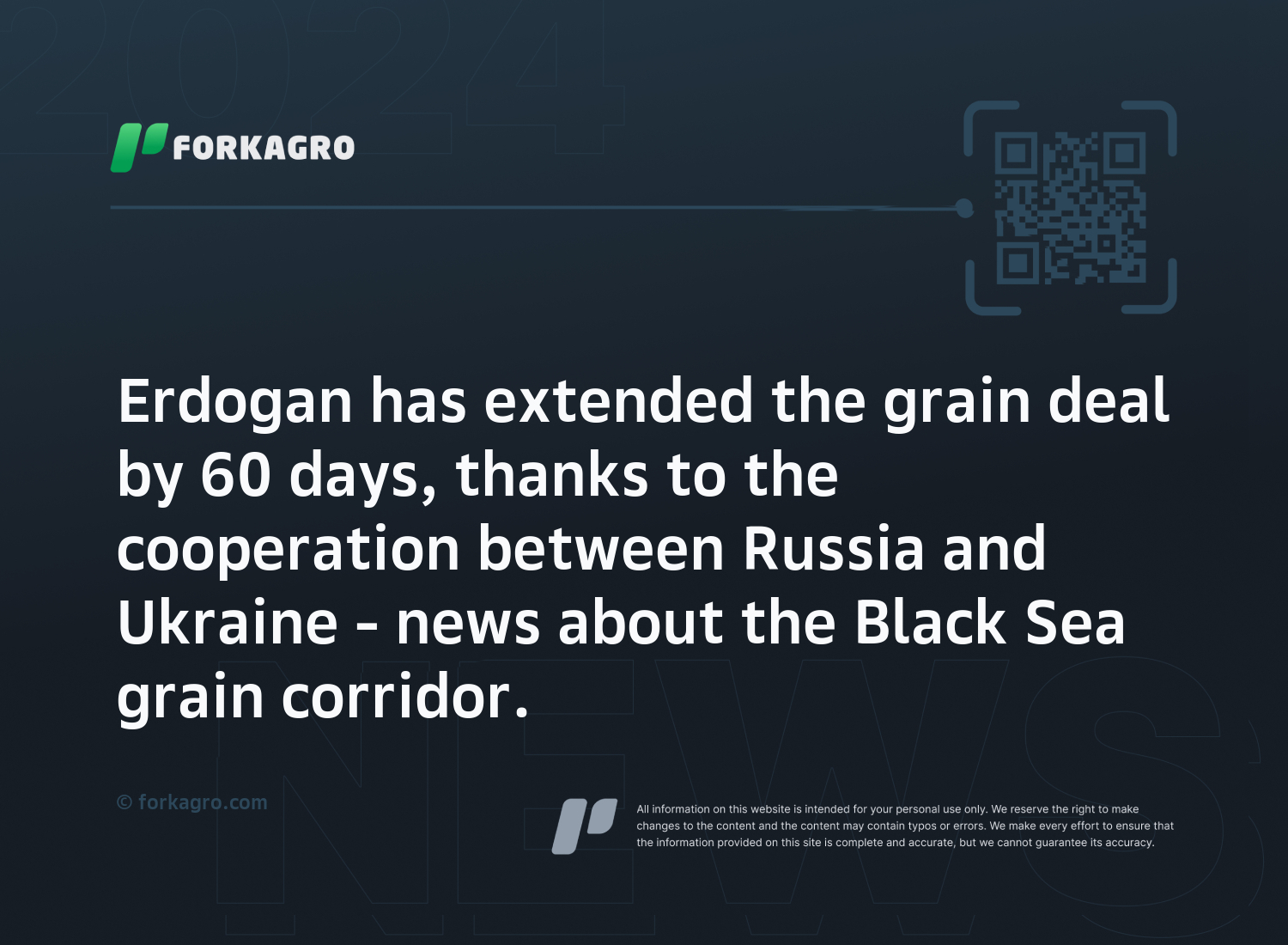 Erdogan has extended the grain deal by 60 days, thanks to the cooperation between Russia and Ukraine - news about the Black Sea grain corridor.