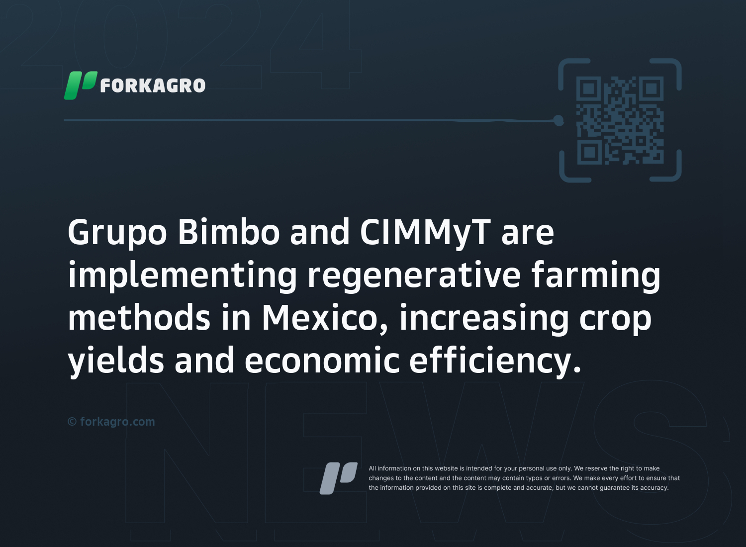 Grupo Bimbo and CIMMyT are implementing regenerative farming methods in Mexico, increasing crop yields and economic efficiency.