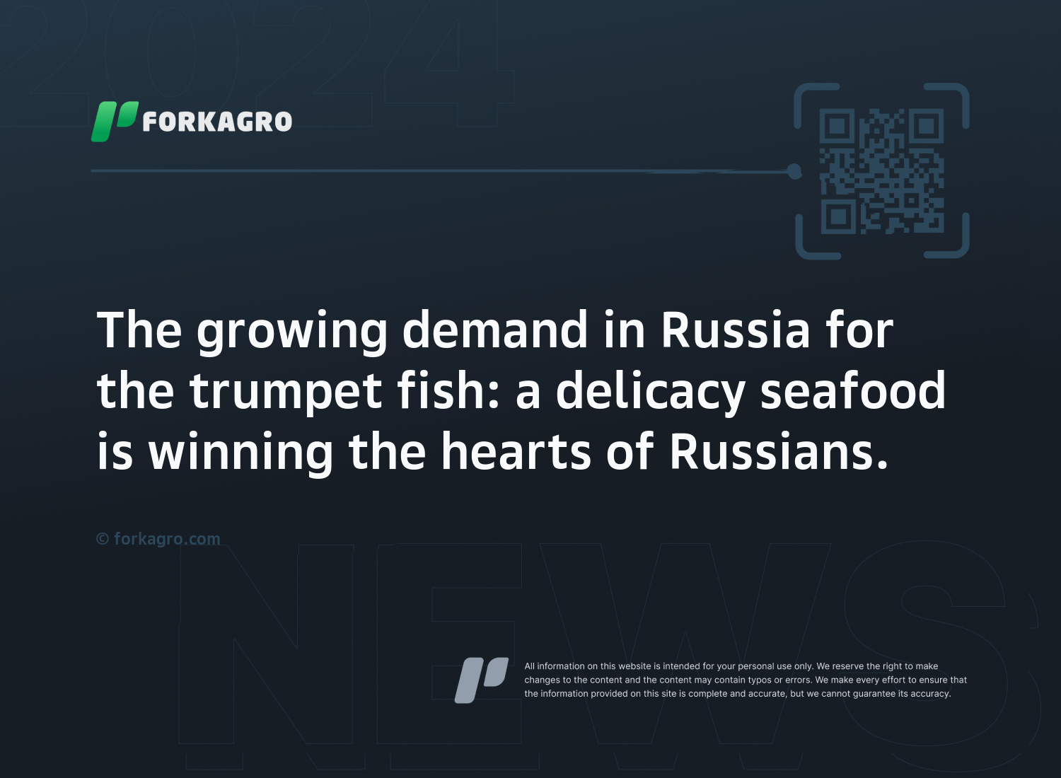 The growing demand in Russia for the trumpet fish: a delicacy seafood is winning the hearts of Russians.