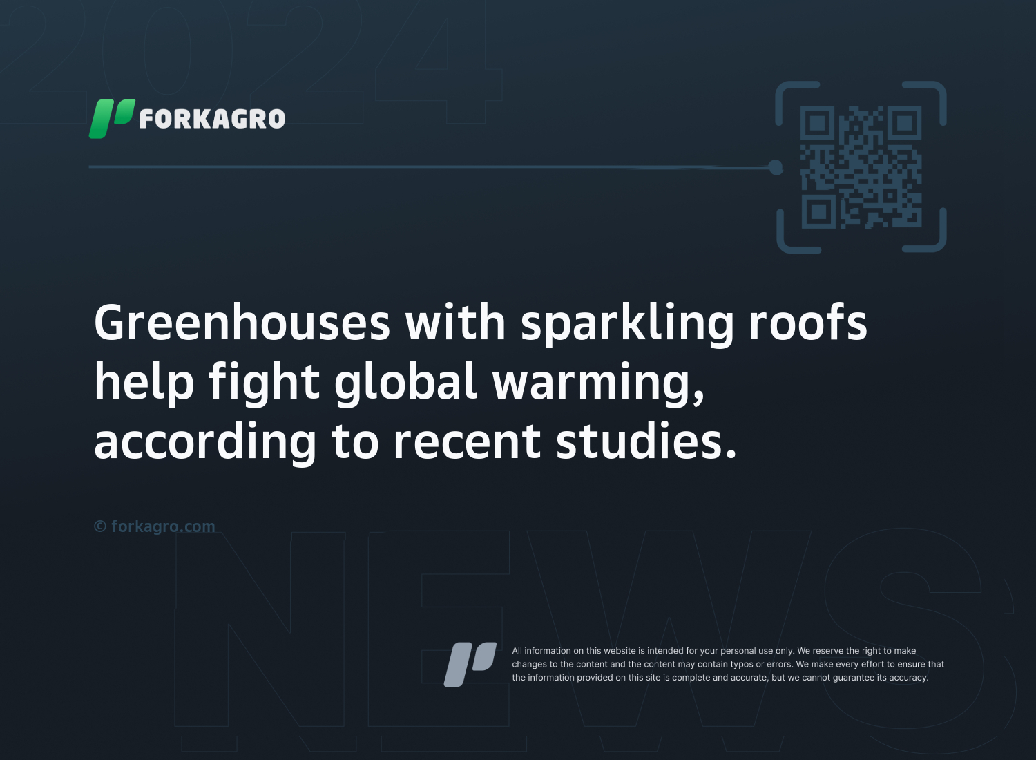 Greenhouses with sparkling roofs help fight global warming, according to recent studies.