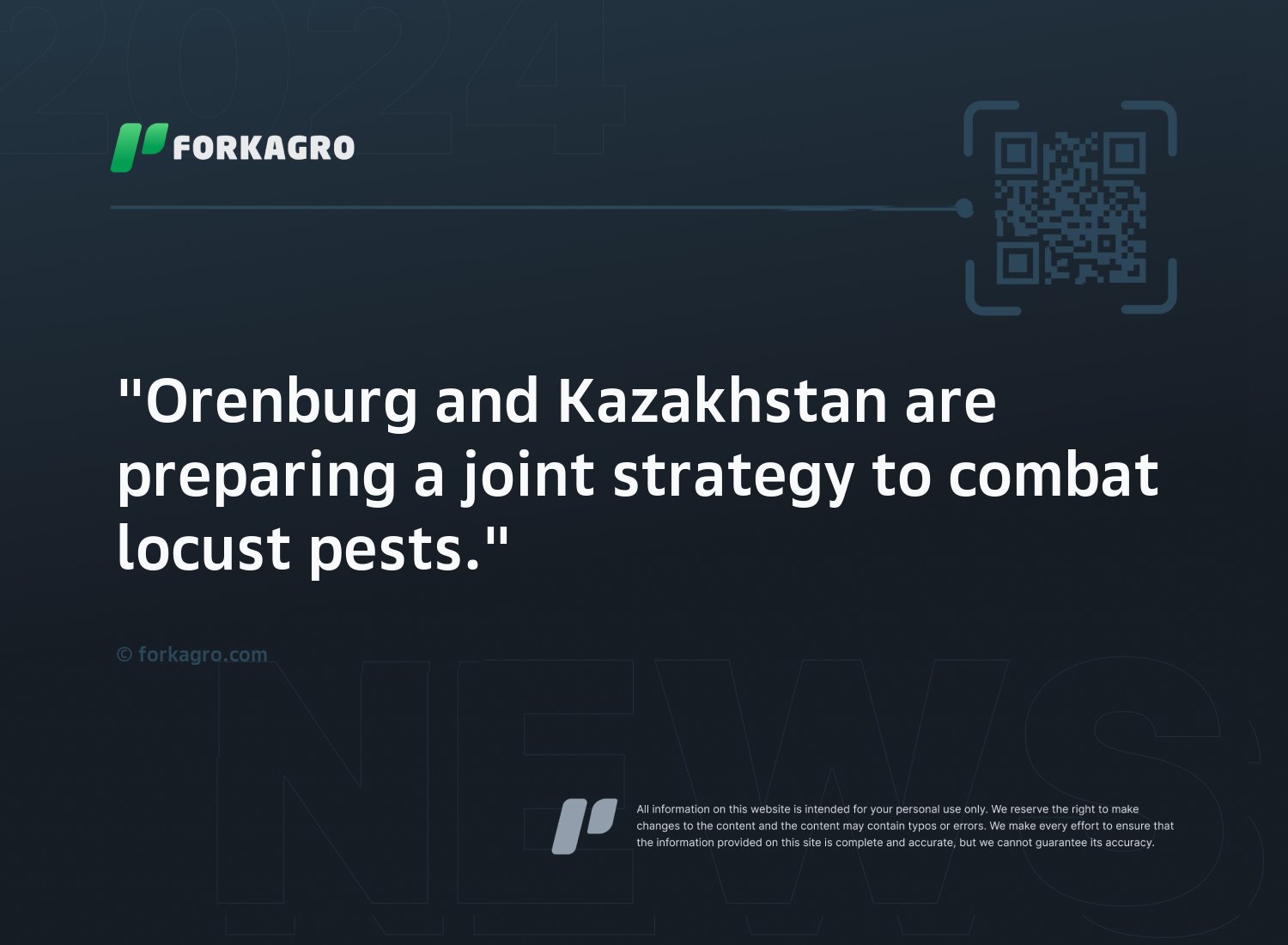 "Orenburg and Kazakhstan are preparing a joint strategy to combat locust pests."