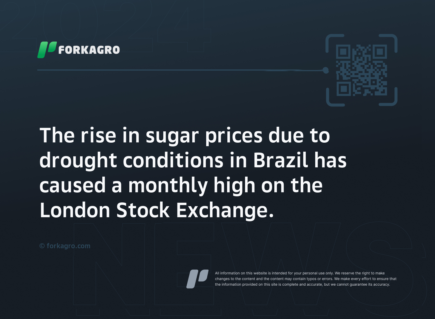 The rise in sugar prices due to drought conditions in Brazil has caused a monthly high on the London Stock Exchange.